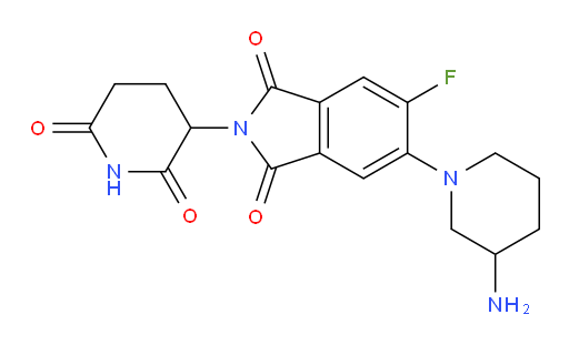 5-(3-aminopiperidin-1-yl)-2-(2,6-dioxopiperidin-3-yl)-6-fluoroisoindoline-1,3-dione