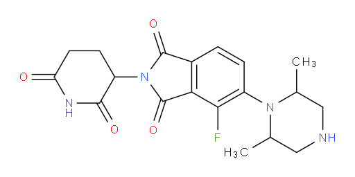 5-(2,6-dimethylpiperazin-1-yl)-2-(2,6-dioxopiperidin-3-yl)-4-fluoroisoindoline-1,3-dione