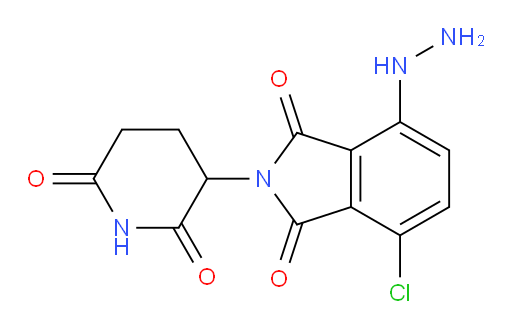 4-chloro-2-(2,6-dioxopiperidin-3-yl)-7-hydrazinylisoindoline-1,3-dione
