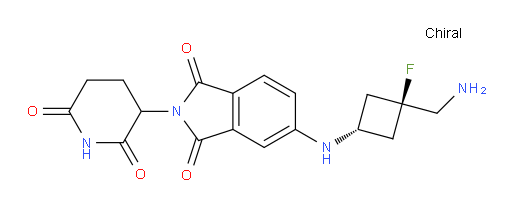 5-(((1r,3r)-3-(aminomethyl)-3-fluorocyclobutyl)amino)-2-(2,6-dioxopiperidin-3-yl)isoindoline-1,3-dione