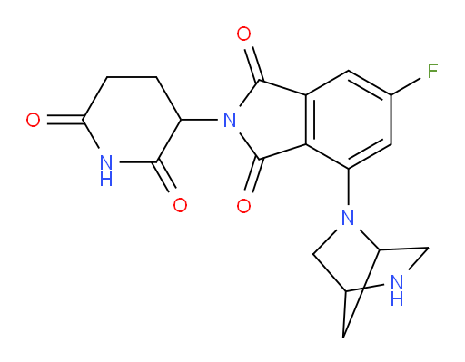 4-(2,5-diazabicyclo[2.2.1]heptan-2-yl)-2-(2,6-dioxopiperidin-3-yl)-6-fluoroisoindoline-1,3-dione
