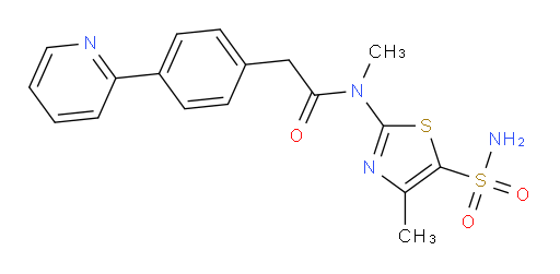 N-methyl-N-(4-methyl-5-sulfamoylthiazol-2-yl)-2-(4-(pyridin-2-yl)phenyl)acetamide