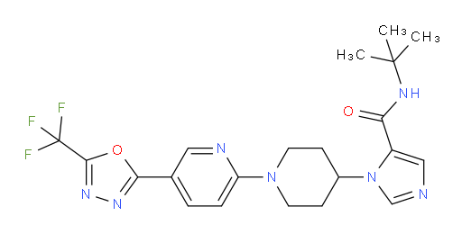 N-(1,1-Dimethylethyl)-1-[1-[5-[5-(trifluoromethyl)-1,3,4-oxadiazol-2-yl]-2-pyridinyl]-4-piperidinyl]-1H-imidazole-5-carboxamide