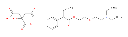 2-(2-(diethylamino)ethoxy)ethyl 2-phenylbutanoate 2-hydroxypropane-1,2,3-tricarboxylate
