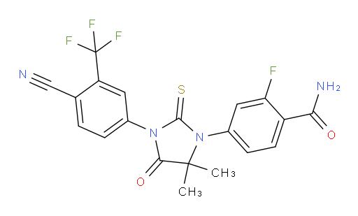 4-(3-(4-cyano-3-(trifluoromethyl)phenyl)-5,5-dimethyl-4-oxo-2-thioxoimidazolidin-1-yl)-2-fluorobenzamide