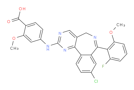 4-((9-chloro-7-(2-fluoro-6-methoxyphenyl)-5H-benzo[c]pyrimido[4,5-e]azepin-2-yl)amino)-2-methoxybenzoic acid