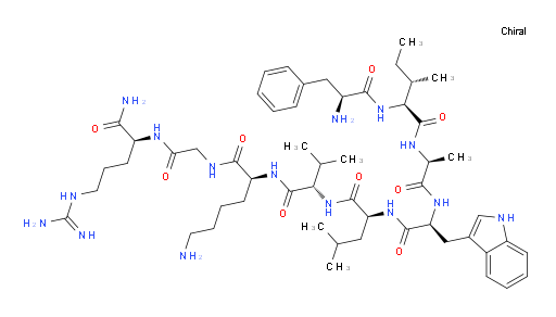 (S)-2-((2S,5S,8S,11S,14S,17S)-8-((1H-indol-3-yl)methyl)-17-amino-14-((S)-sec-butyl)-5-isobutyl-2-isopropyl-11-methyl-4,7,10,13,16-pentaoxo-18-phenyl-3,6,9,12,15-pentaazaoctadecanamido)-6-amino-N-(2-(((S)-1-amino-5-guanidino-1-oxopentan-2-yl)amino)-2-oxoethyl)hexanamide