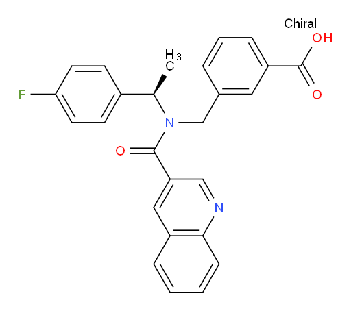 3-[[[(1R)-1-(4-Fluorophenyl)ethyl](3-quinolinylcarbonyl)amino]methyl]benzoic acid
