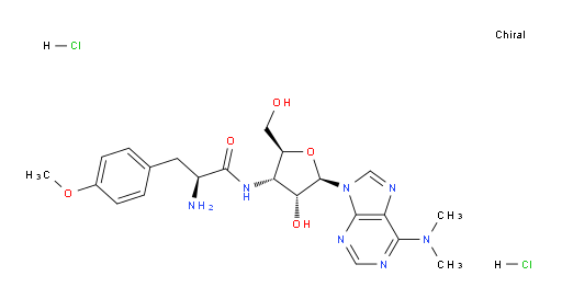 pdh;l-2hc;PUROMYCIN;PUROMYCIN 2HCL;puromycinhydrochloride;stylomycinhydrochloride;PUROMYCINDIHYROCHLORIDE;PuroMycin dihydrochlorid;PUROMYCIN DIHYDROCHLORIDE;dihydrochloride,(s)-ethyl
