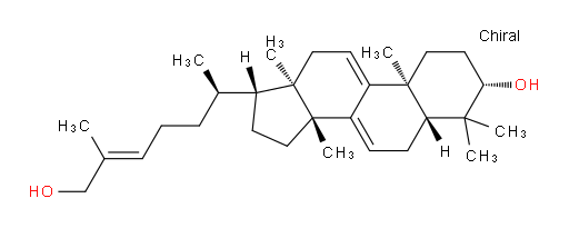 Gaderol B;ganodermadiol;Lanosta-7,9(11),24-triene-3,26-diol,(3b,24E)-;(24E)-5α-Lanosta-7,9(11),24-triene-3β,26-diol;(3beta,24E)-Lanosta-7,9(11),24-trien-3,26-diol