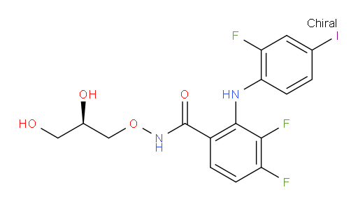 N-[(2R)-2,3-Dihydroxy-propoxy]-3,4-difluoro-2-[(2-fluoro-4-iodo-phenyl)amino]benzamide