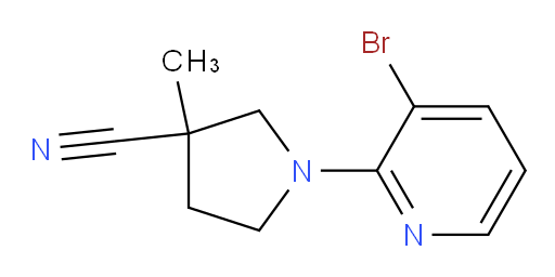 1-(3-bromopyridin-2-yl)-3-methylpyrrolidine-3-carbonitrile