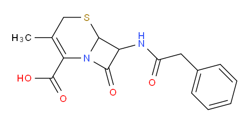 3-methyl-8-oxo-7-(2-phenylacetamido)-5-thia-1-azabicyclo[4.2.0]oct-2-ene-2-carboxylic acid