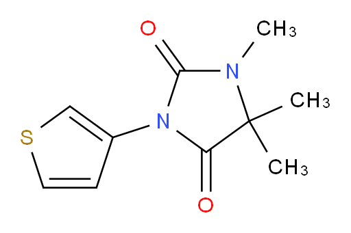 1,5,5-trimethyl-3-(thiophen-3-yl)imidazolidine-2,4-dione