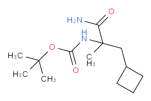 tert-butyl N-[1-carbamoyl-1-(cyclobutylmethyl)ethyl]carbamate