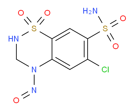 6-chloro-4-nitroso-3,4-dihydro-2H-benzo[e][1,2,4]thiadiazine-7-sulfonamide 1,1-dioxide