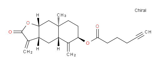 (3aR,4aR,6R,8aR,9aR)-8a-methyl-3,5-dimethylene-2-oxododecahydronaphtho[2,3-b]furan-6-yl hex-5-ynoate