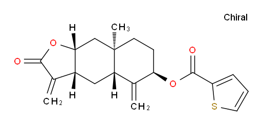 (3aR,4aR,6R,8aR,9aR)-8a-methyl-3,5-dimethylene-2-oxododecahydronaphtho[2,3-b]furan-6-yl thiophene-2-carboxylate