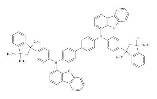 N4,N4'-bis(dibenzo[b,d]furan-4-yl)-N4,N4'-bis(4-(1,3,3-trimethyl-2,3-dihydro-1H-inden-1-yl)phenyl)-[1,1'-biphenyl]-4,4'-diamine