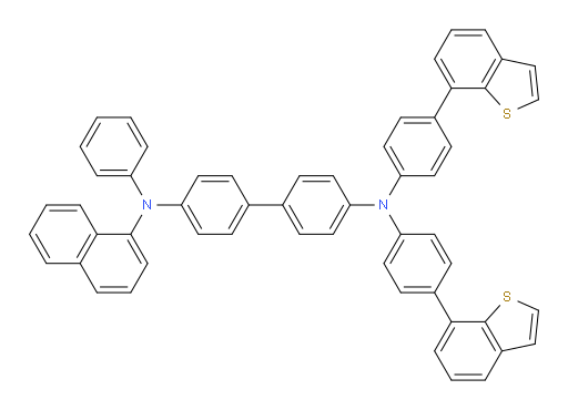 N4,N4-bis(4-(benzo[b]thiophen-7-yl)phenyl)-N4'-(naphthalen-1-yl)-N4'-phenyl-[1,1'-biphenyl]-4,4'-diamine