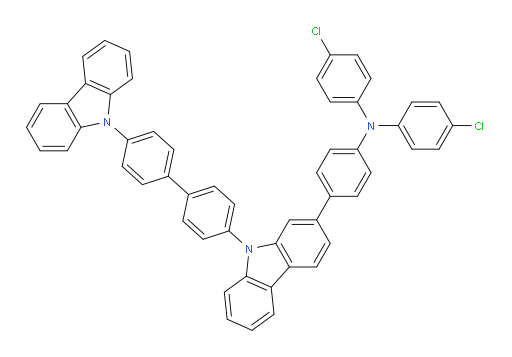 4-(9-(4'-(9H-carbazol-9-yl)-[1,1'-biphenyl]-4-yl)-9H-carbazol-2-yl)-N,N-bis(4-chlorophenyl)aniline