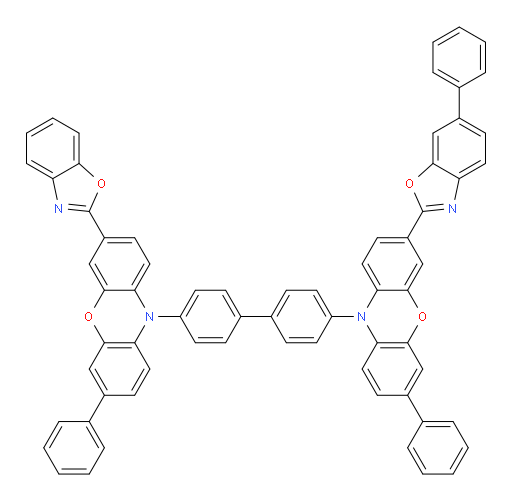 3-(benzo[d]oxazol-2-yl)-7-phenyl-10-(4'-(3-phenyl-7-(6-phenylbenzo[d]oxazol-2-yl)-10H-phenoxazin-10-yl)-[1,1'-biphenyl]-4-yl)-10H-phenoxazine