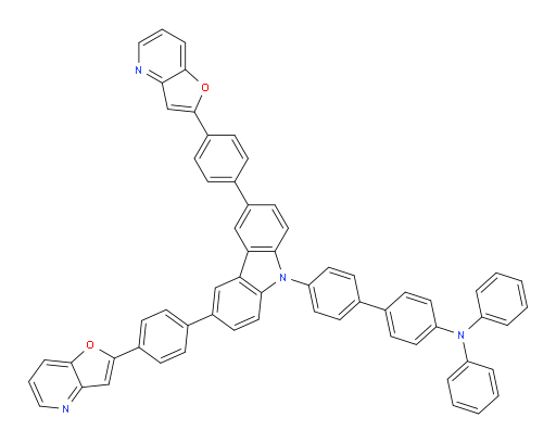 4'-(3,6-bis(4-(furo[3,2-b]pyridin-2-yl)phenyl)-9H-carbazol-9-yl)-N,N-diphenyl-[1,1'-biphenyl]-4-amine