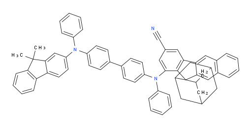 1'-((4'-((9,9-dimethyl-9H-fluoren-2-yl)(phenyl)amino)-[1,1'-biphenyl]-4-yl)(phenyl)amino)spiro[adamantane-2,11'-benzo[b]fluorene]-3'-carbonitrile