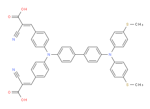 (2E,2'E)-3,3'-(((4'-(bis(4-(methylthio)phenyl)amino)-[1,1'-biphenyl]-4-yl)azanediyl)bis(4,1-phenylene))bis(2-cyanoacrylic acid)
