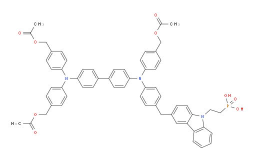 (2-(3-(4-((4-(acetoxymethyl)phenyl)(4'-(bis(4-(acetoxymethyl)phenyl)amino)-[1,1'-biphenyl]-4-yl)amino)benzyl)-9H-carbazol-9-yl)ethyl)phosphonic acid