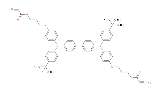 ((([1,1'-biphenyl]-4,4'-diylbis((4-(tert-butyl)phenyl)azanediyl))bis(4,1-phenylene))bis(oxy))bis(propane-3,1-diyl) diacrylate
