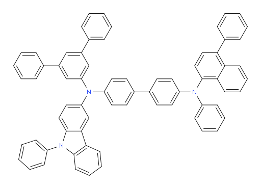 N4-([1,1':3',1''-terphenyl]-5'-yl)-N4'-phenyl-N4-(9-phenyl-9H-carbazol-3-yl)-N4'-(4-phenylnaphthalen-1-yl)-[1,1'-biphenyl]-4,4'-diamine