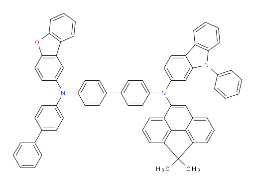 N4-([1,1'-biphenyl]-4-yl)-N4-(dibenzo[b,d]furan-2-yl)-N4'-(4,4-dimethyl-4H-cyclopenta[def]phenanthren-8-yl)-N4'-(9-phenyl-9H-carbazol-2-yl)-[1,1'-biphenyl]-4,4'-diamine