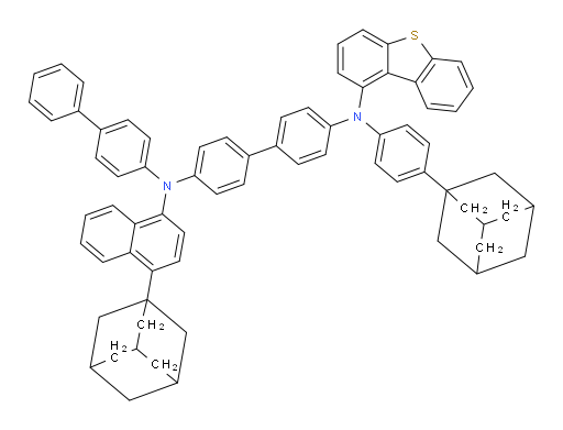 N4-([1,1'-biphenyl]-4-yl)-N4-(4-(adamantan-1-yl)naphthalen-1-yl)-N4'-(4-(adamantan-1-yl)phenyl)-N4'-(dibenzo[b,d]thiophen-1-yl)-[1,1'-biphenyl]-4,4'-diamine