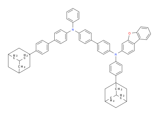 N4-(4'-(adamantan-1-yl)-[1,1'-biphenyl]-4-yl)-N4'-(4-(adamantan-1-yl)phenyl)-N4'-(dibenzo[b,d]furan-3-yl)-N4-phenyl-[1,1'-biphenyl]-4,4'-diamine