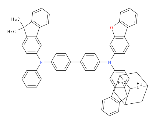 N4-(dibenzo[b,d]furan-3-yl)-N4'-(9,9-dimethyl-9H-fluoren-3-yl)-N4'-phenyl-N4-(spiro[adamantane-2,9'-fluoren]-3'-yl)-[1,1'-biphenyl]-4,4'-diamine