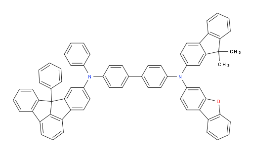 N4-(dibenzo[b,d]furan-3-yl)-N4-(9,9-dimethyl-9H-fluoren-2-yl)-N4'-phenyl-N4'-(7b-phenyl-7bH-indeno[1,2,3-jk]fluoren-6-yl)-[1,1'-biphenyl]-4,4'-diamine