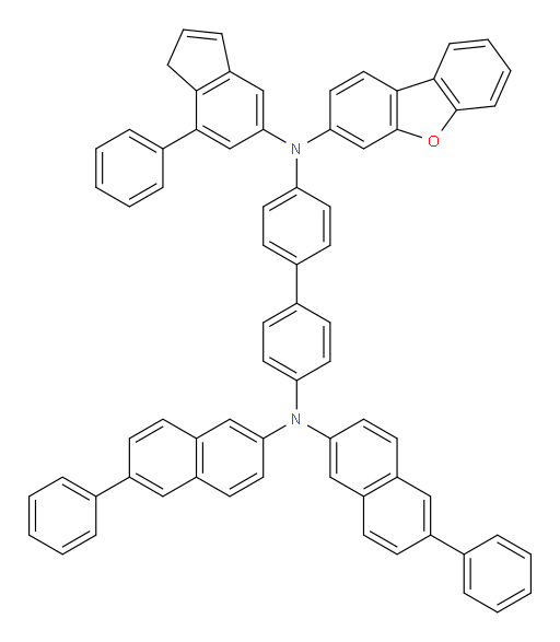 N4-(dibenzo[b,d]furan-3-yl)-N4-(7-phenyl-1H-inden-5-yl)-N4',N4'-bis(6-phenylnaphthalen-2-yl)-[1,1'-biphenyl]-4,4'-diamine