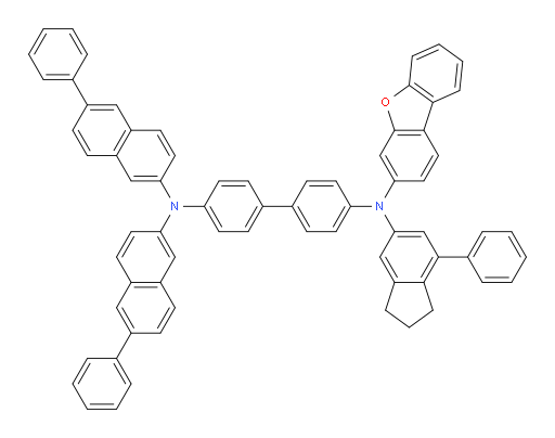 N4-(dibenzo[b,d]furan-3-yl)-N4-(7-phenyl-2,3-dihydro-1H-inden-5-yl)-N4',N4'-bis(6-phenylnaphthalen-2-yl)-[1,1'-biphenyl]-4,4'-diamine