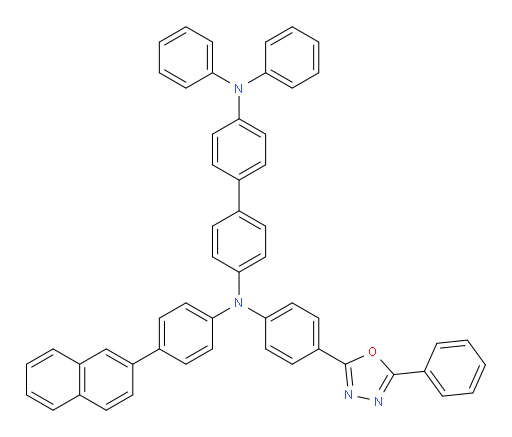 N4-(4-(naphthalen-2-yl)phenyl)-N4',N4'-diphenyl-N4-(4-(5-phenyl-1,3,4-oxadiazol-2-yl)phenyl)-[1,1'-biphenyl]-4,4'-diamine