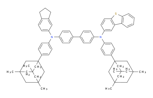 N4-(dibenzo[b,d]thiophen-2-yl)-N4'-(2,3-dihydro-1H-inden-5-yl)-N4,N4'-bis(4-(3,5,7-trimethyladamantan-1-yl)phenyl)-[1,1'-biphenyl]-4,4'-diamine