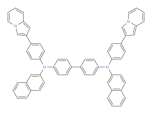 N4,N4'-bis(4-(indolizin-2-yl)phenyl)-N4,N4'-di(naphthalen-2-yl)-[1,1'-biphenyl]-4,4'-diamine