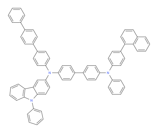 N4-([1,1':4',1''-terphenyl]-4-yl)-N4'-(4-(naphthalen-1-yl)phenyl)-N4'-phenyl-N4-(9-phenyl-9H-carbazol-3-yl)-[1,1'-biphenyl]-4,4'-diamine