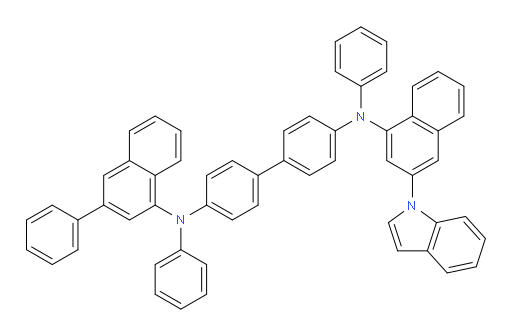 N4-(3-(1H-indol-1-yl)naphthalen-1-yl)-N4,N4'-diphenyl-N4'-(3-phenylnaphthalen-1-yl)-[1,1'-biphenyl]-4,4'-diamine
