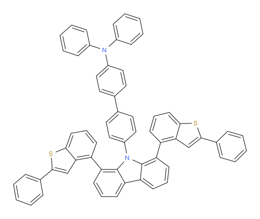4'-(1,8-bis(2-phenylbenzo[b]thiophen-4-yl)-9H-carbazol-9-yl)-N,N-diphenyl-[1,1'-biphenyl]-4-amine