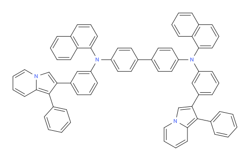 N4,N4'-di(naphthalen-1-yl)-N4,N4'-bis(3-(1-phenylindolizin-2-yl)phenyl)-[1,1'-biphenyl]-4,4'-diamine