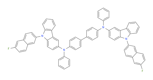 N4,N4'-bis(9-(6-fluoronaphthalen-2-yl)-9H-carbazol-3-yl)-N4,N4'-diphenyl-[1,1'-biphenyl]-4,4'-diamine