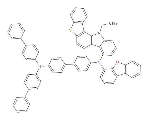 N4,N4-di([1,1'-biphenyl]-4-yl)-N4'-(dibenzo[b,d]furan-4-yl)-N4'-(12-ethyl-12H-benzo[4,5]thieno[3,2-a]carbazol-8-yl)-[1,1'-biphenyl]-4,4'-diamine