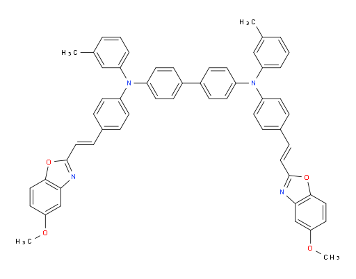 N4,N4'-bis(4-((E)-2-(5-methoxybenzo[d]oxazol-2-yl)vinyl)phenyl)-N4,N4'-di-m-tolyl-[1,1'-biphenyl]-4,4'-diamine