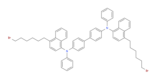 N4,N4'-bis(4-(6-bromohexyl)naphthalen-1-yl)-N4,N4'-diphenyl-[1,1'-biphenyl]-4,4'-diamine